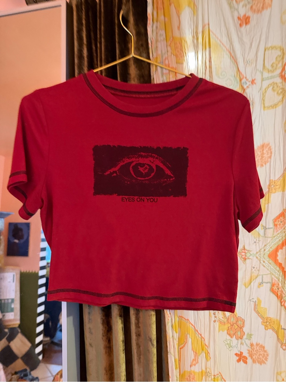 Red Graphic baby Tee